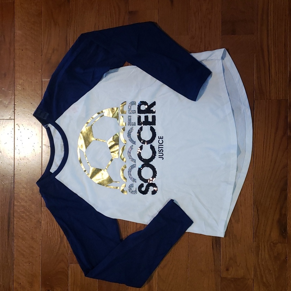 NWT Justice Soccer tee girls 14/16